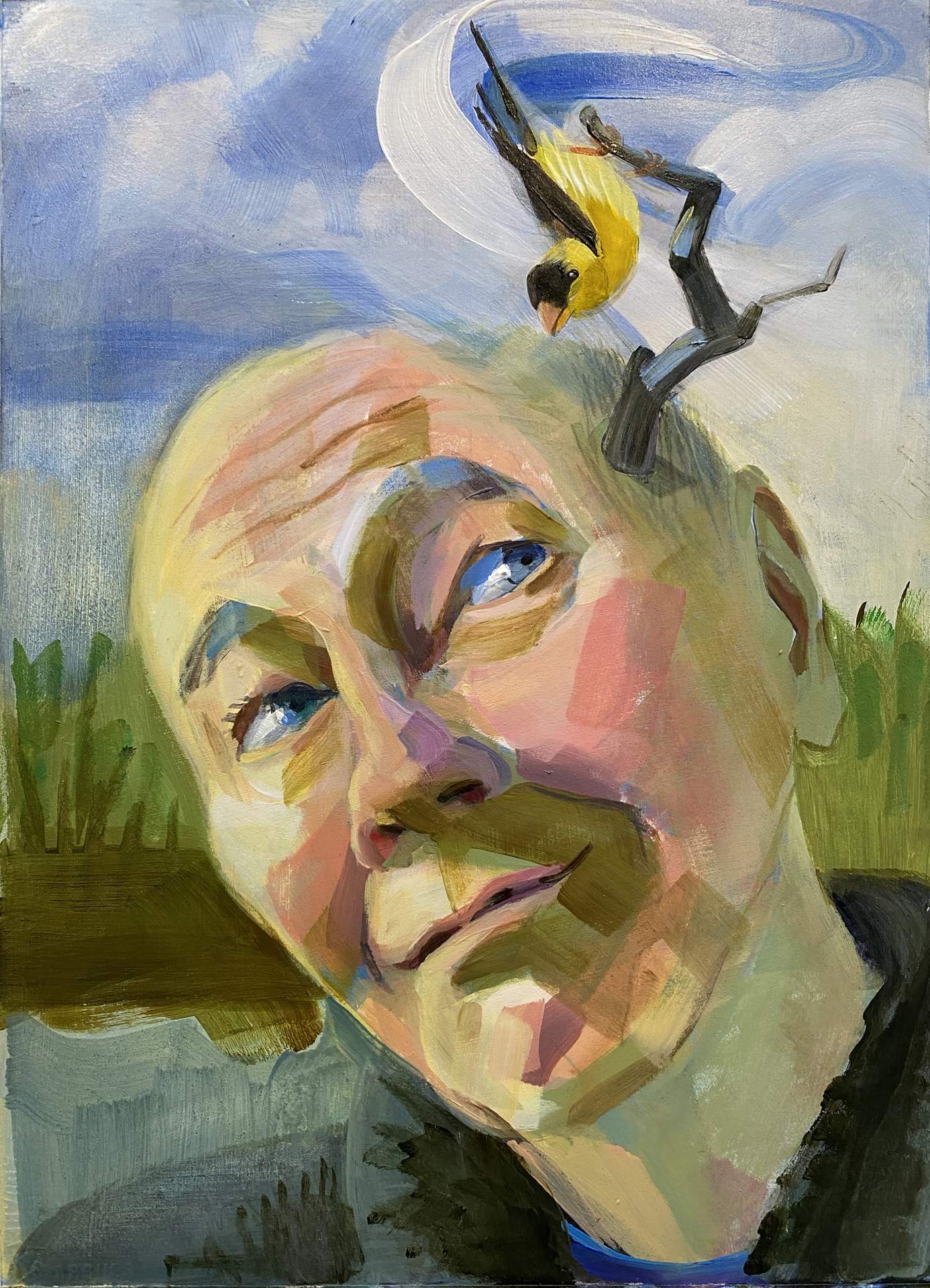 What the goldfinch said (Self-Portrait)