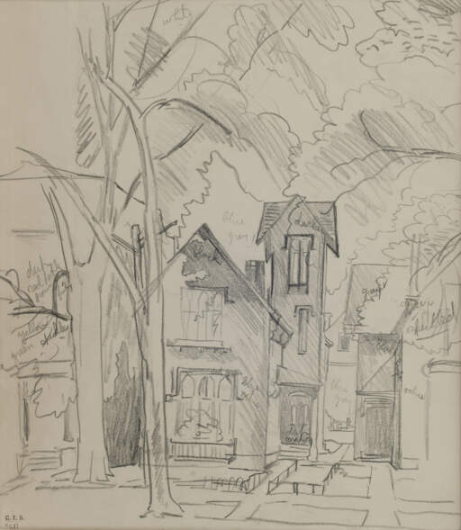 Neighborhood Houses (Study for House with a Tower)