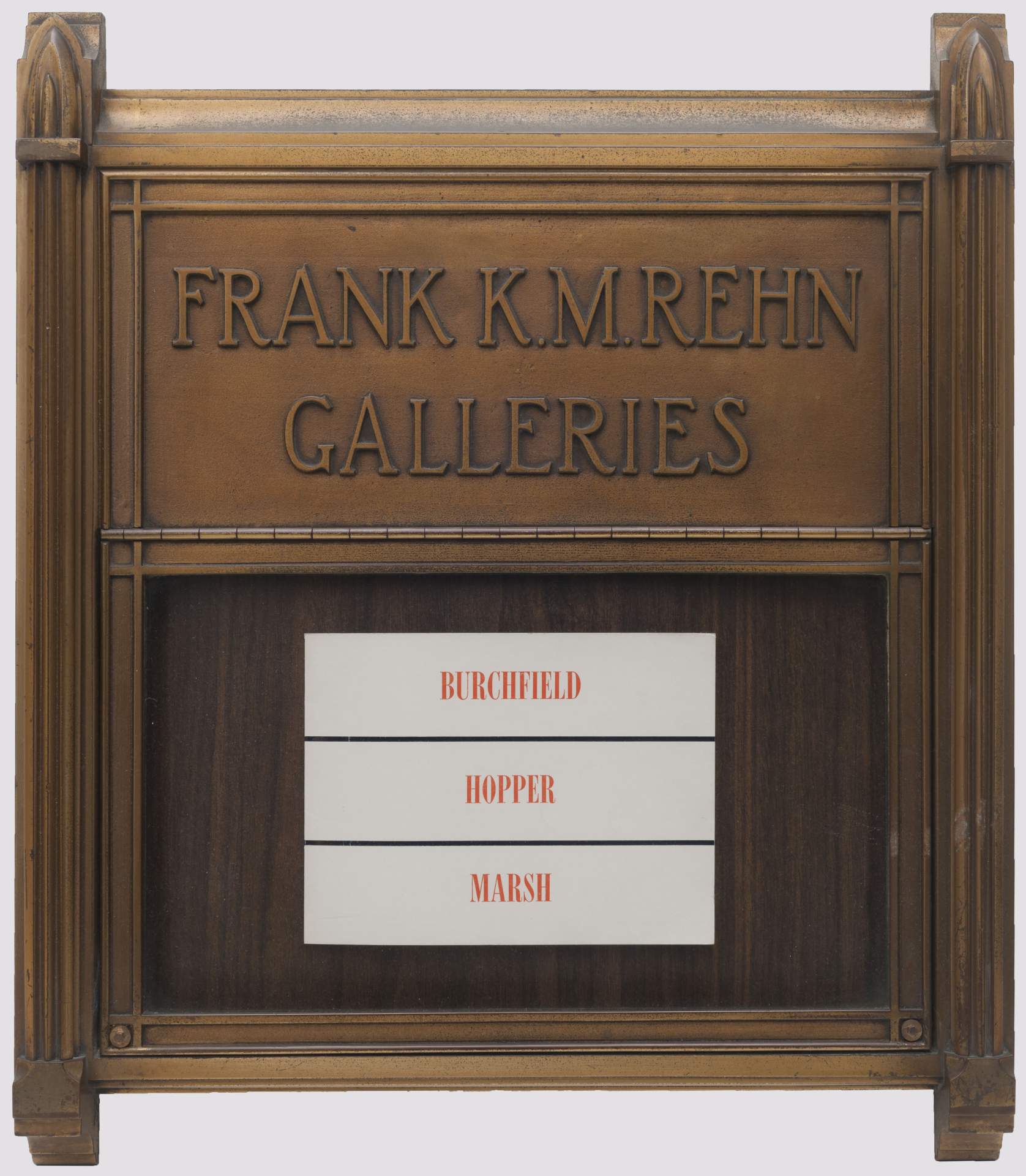 Frank K. M. Rehn Galleries Display Sign