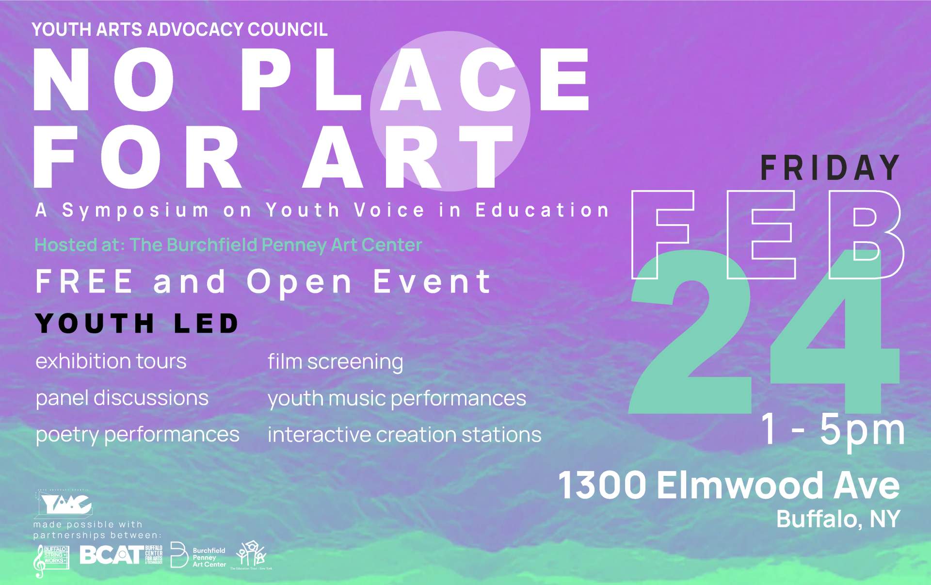No Place For Art: A Symposium on Youth Voice in Education 