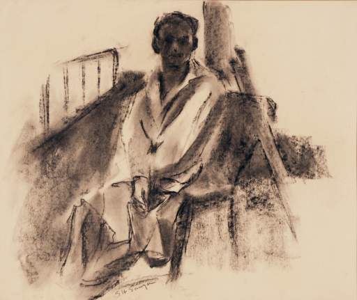Untitled [man on hospital bed]