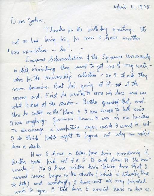 Letter to John Clancy (Pg. 1)