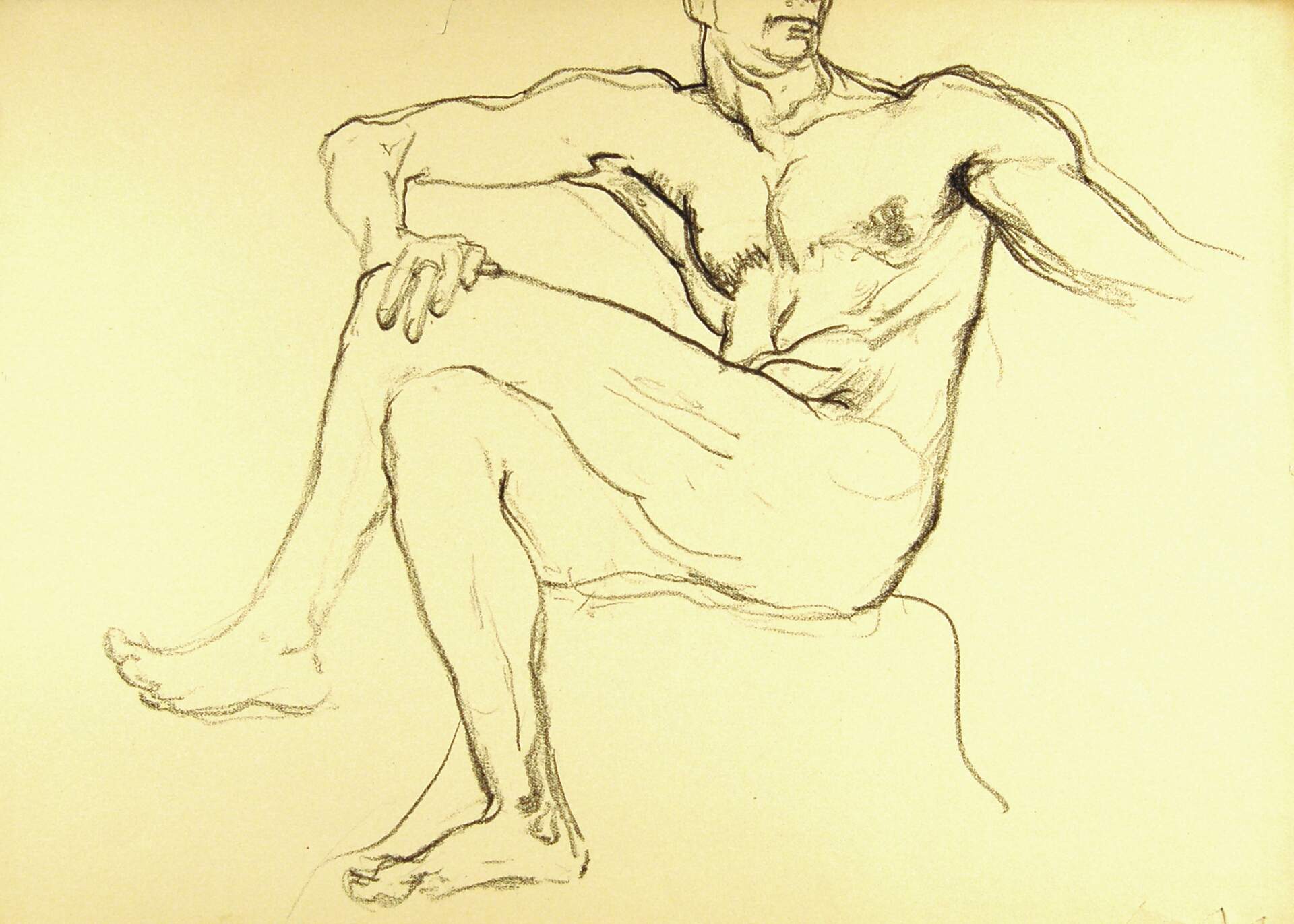 Seated Male Nude