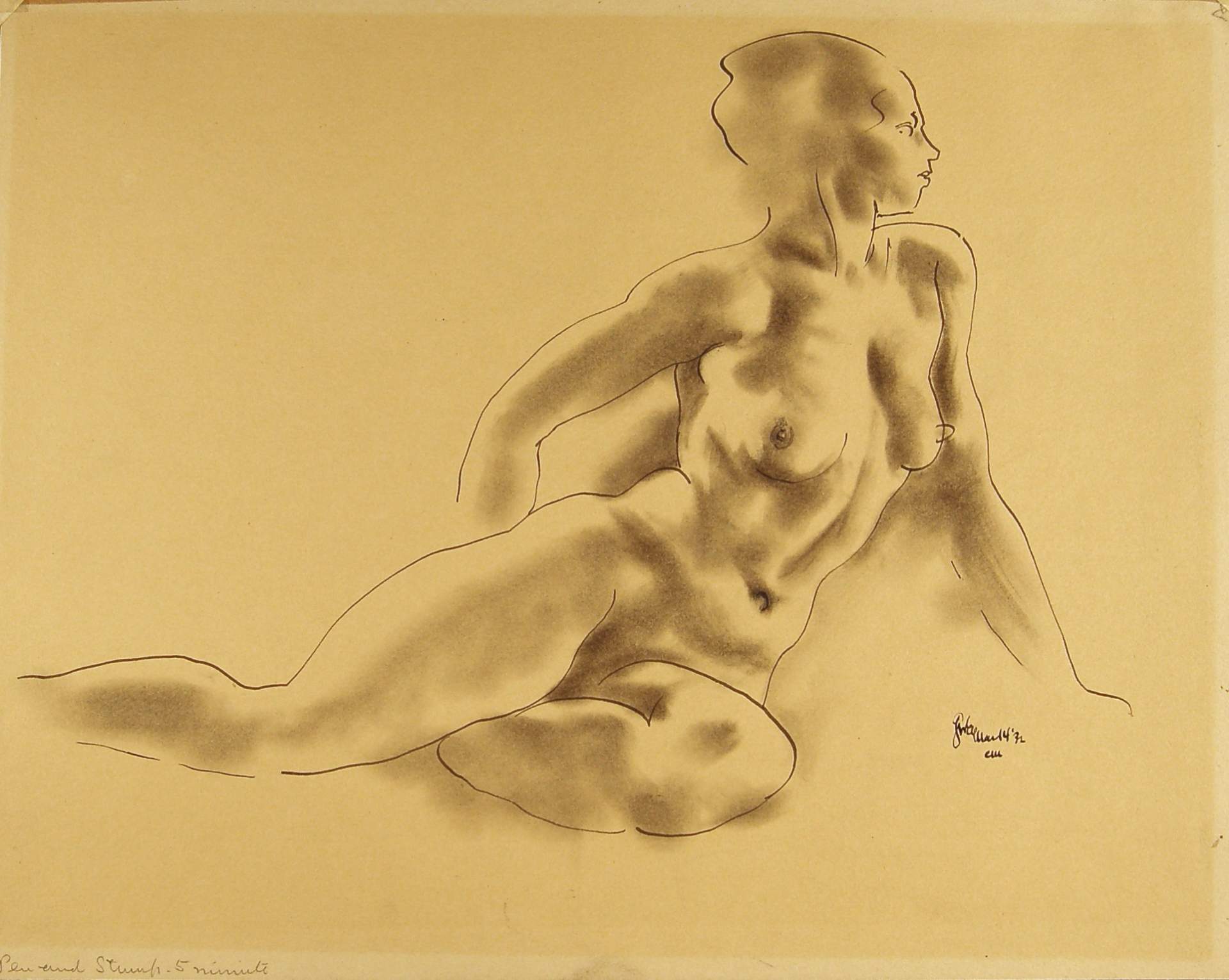 Standing Female Nude, Back and Side View