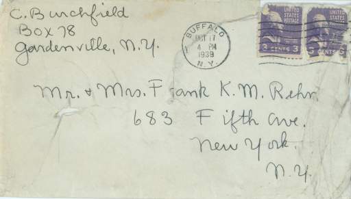 Letters from Charles, Bertha and Arthur Burchfield to Mr. and Mrs. Frank K.M. Rand