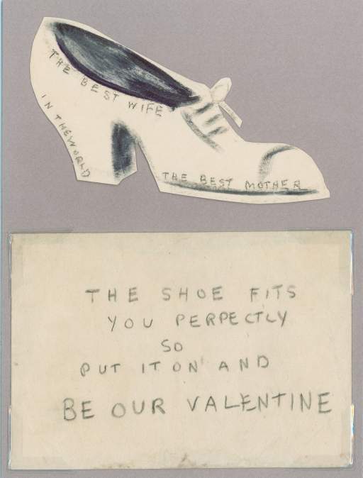 Shoe-shaped valentine