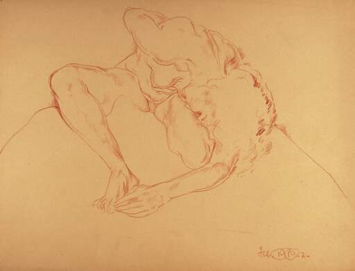 Female Nude Seated, Bending Head to left Knee