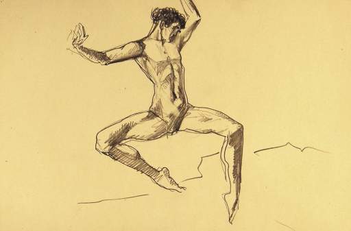 Leaping Male Figure