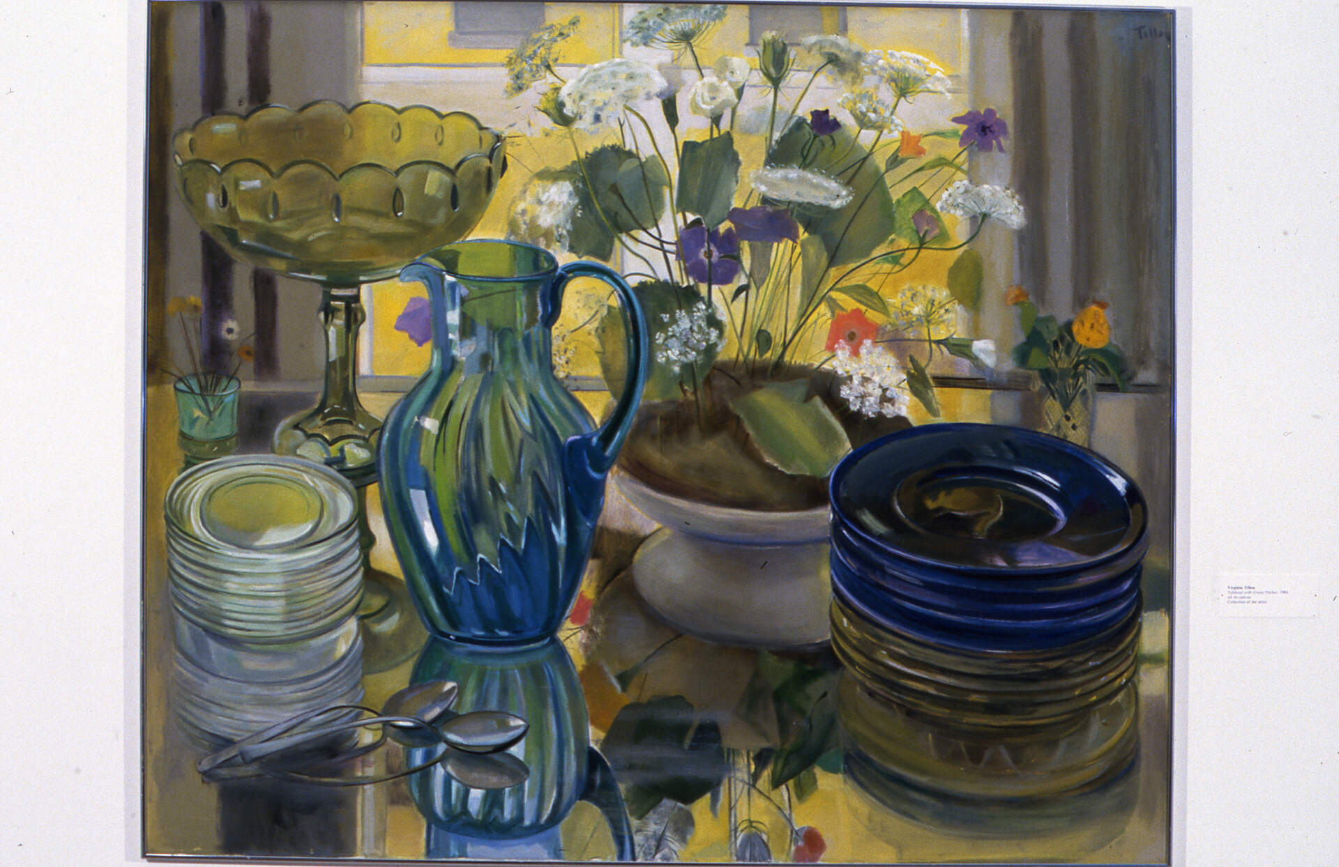 Tabletop with Green Pitcher