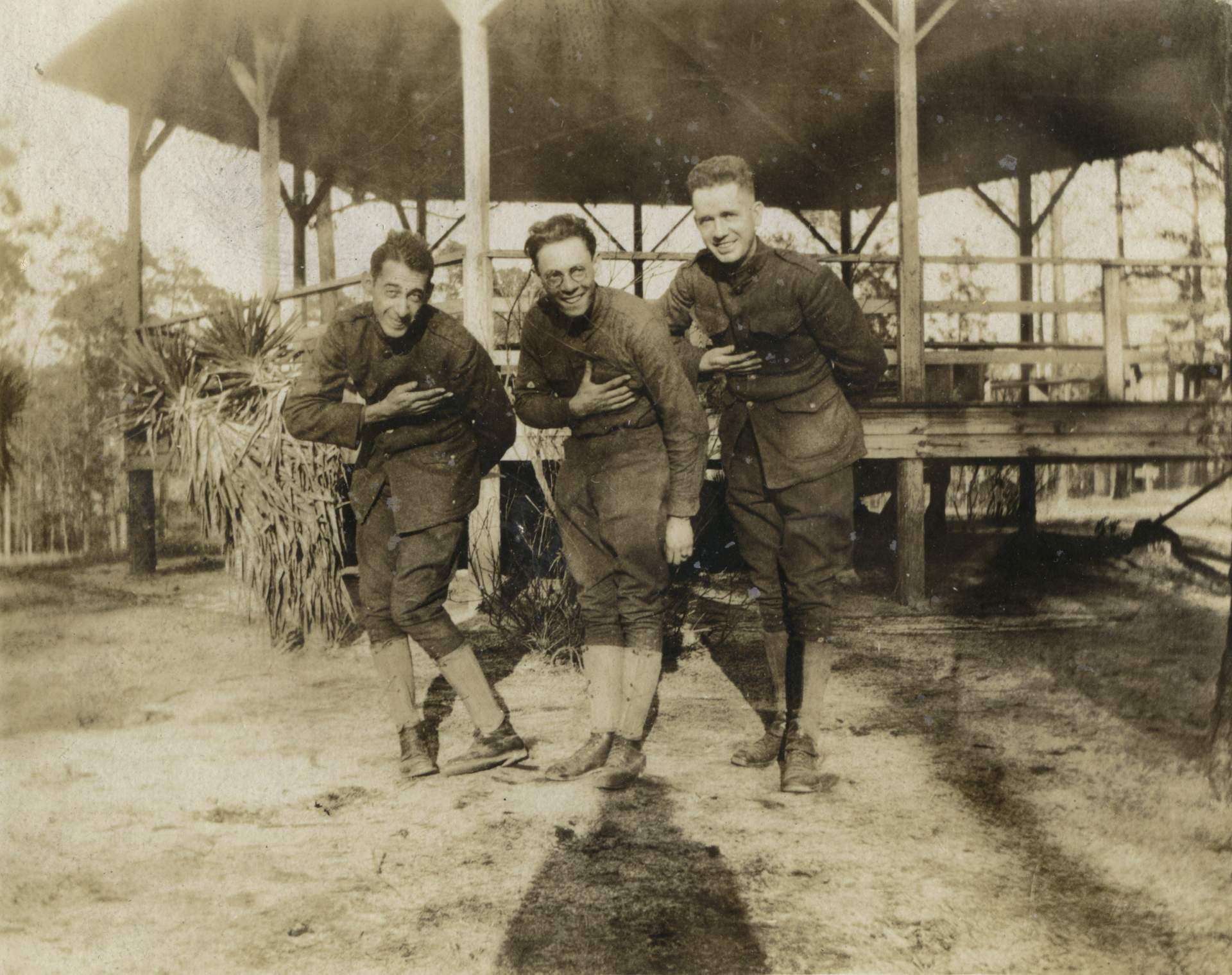 Charles E. Burchfield with his Army Colleagues 
