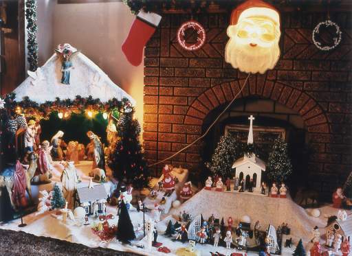 Miniature Christmas village, Spychaj residence, Buffalo NY