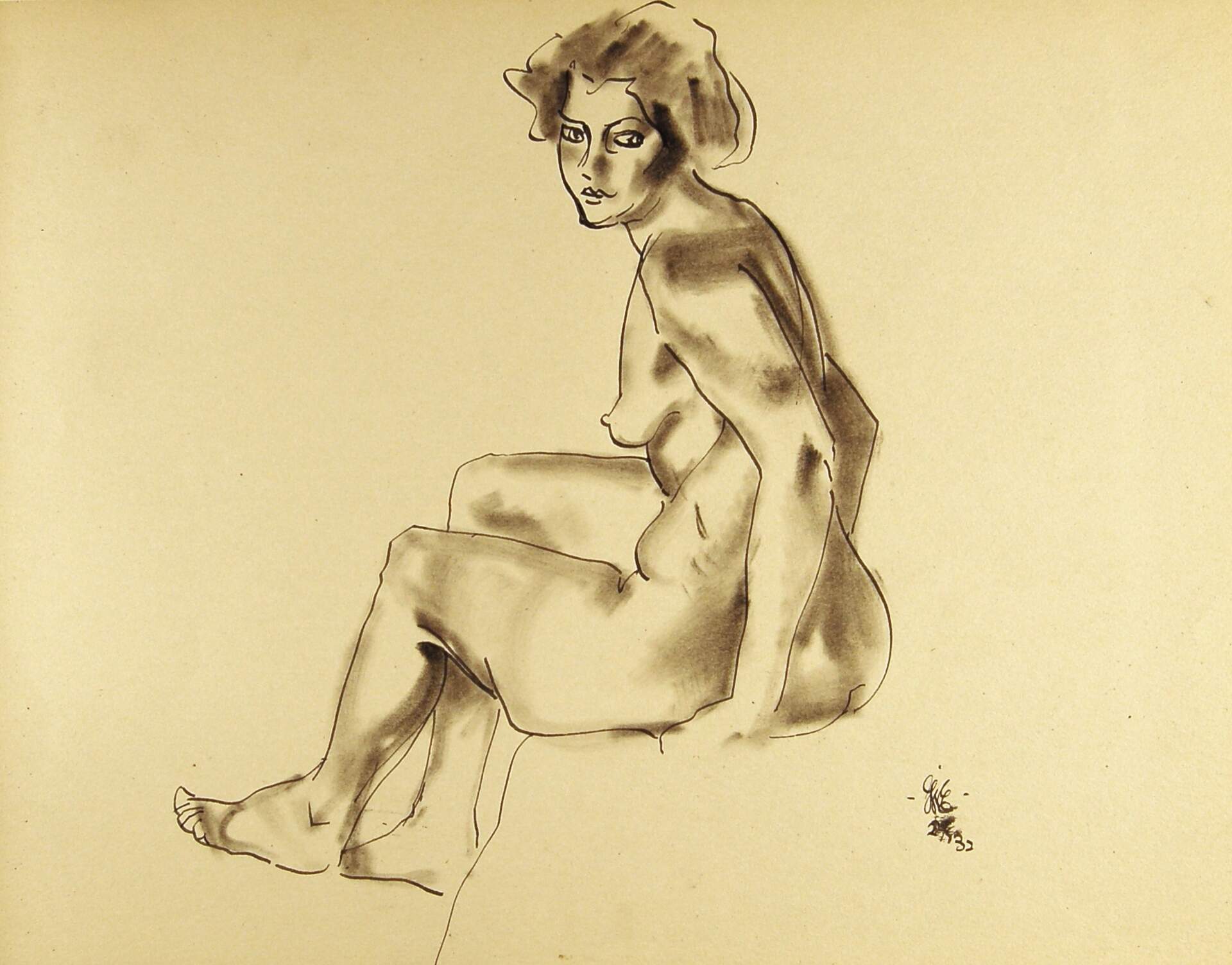 Seated Female Nude