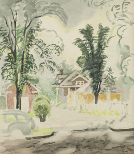 Spring Morning on a Quiet Street