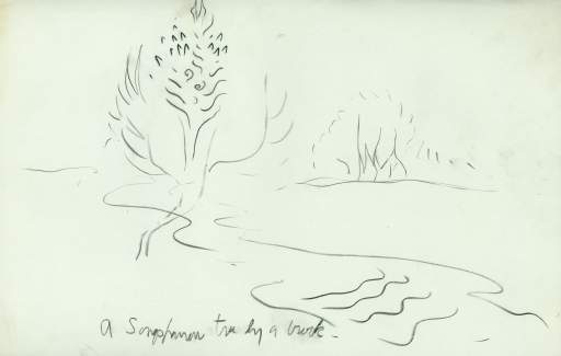“A Songsparrow tree by a brook” from the folio, SPRING – WIND – FANTASY – MOOD – 