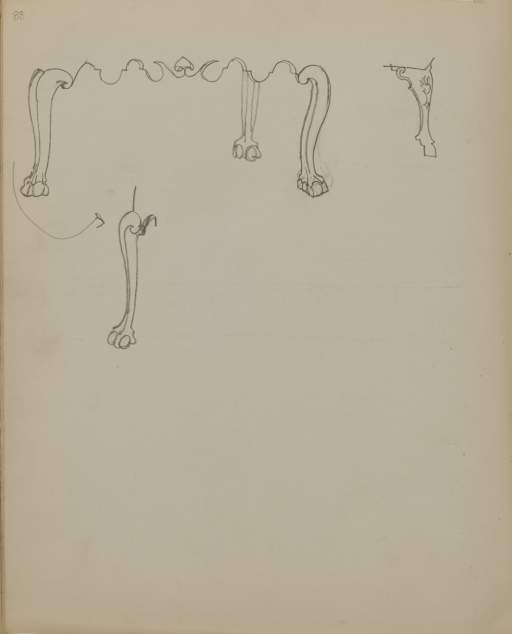 Untitled (sketch of chair legs)