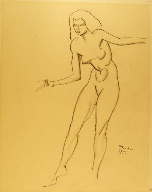 Standing Female Nude, Torso Tilted Forward, 1932