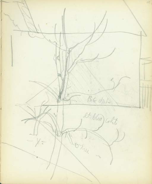 Untitled (tree and house sketch)