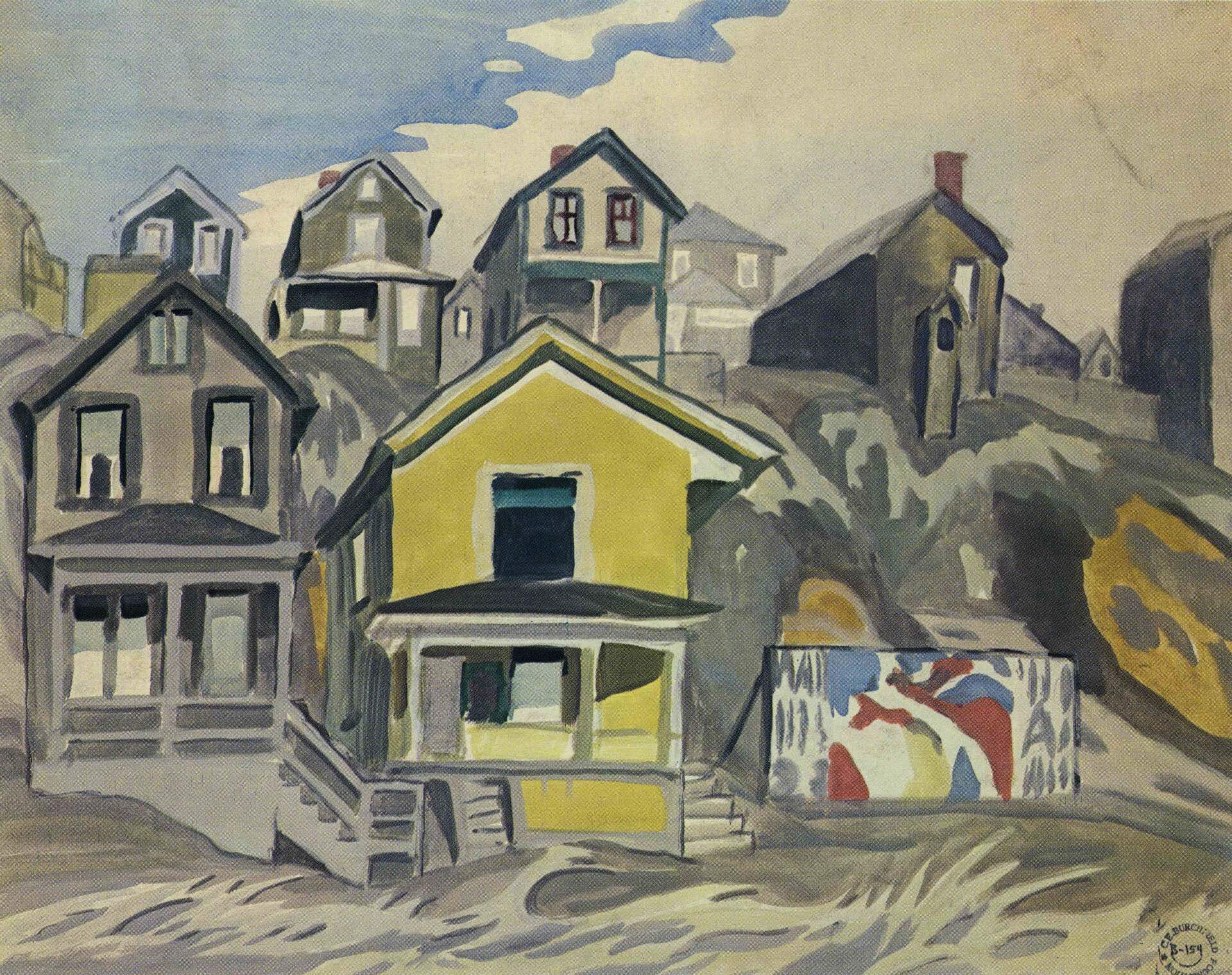Billboard and Hillside Houses