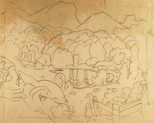Landscape and Pool Sketch