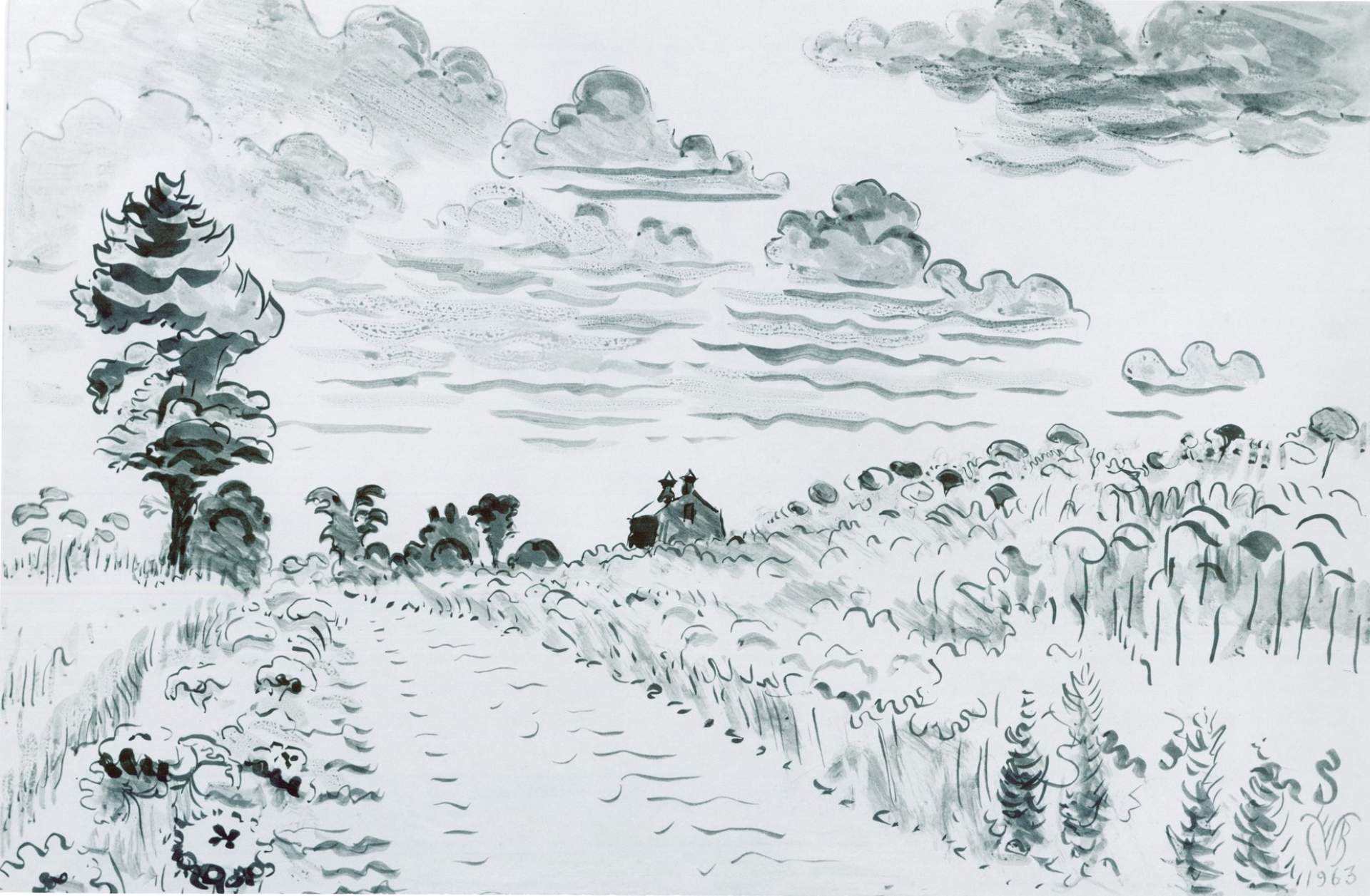 Study for Country Road in August