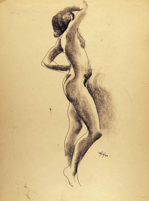 Standing Female Nude, Profile