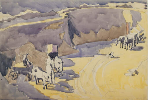 Purple and Yellow Landscape