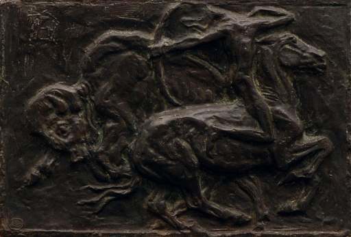 Buffalo Hunt - Study for Arden Fireplace