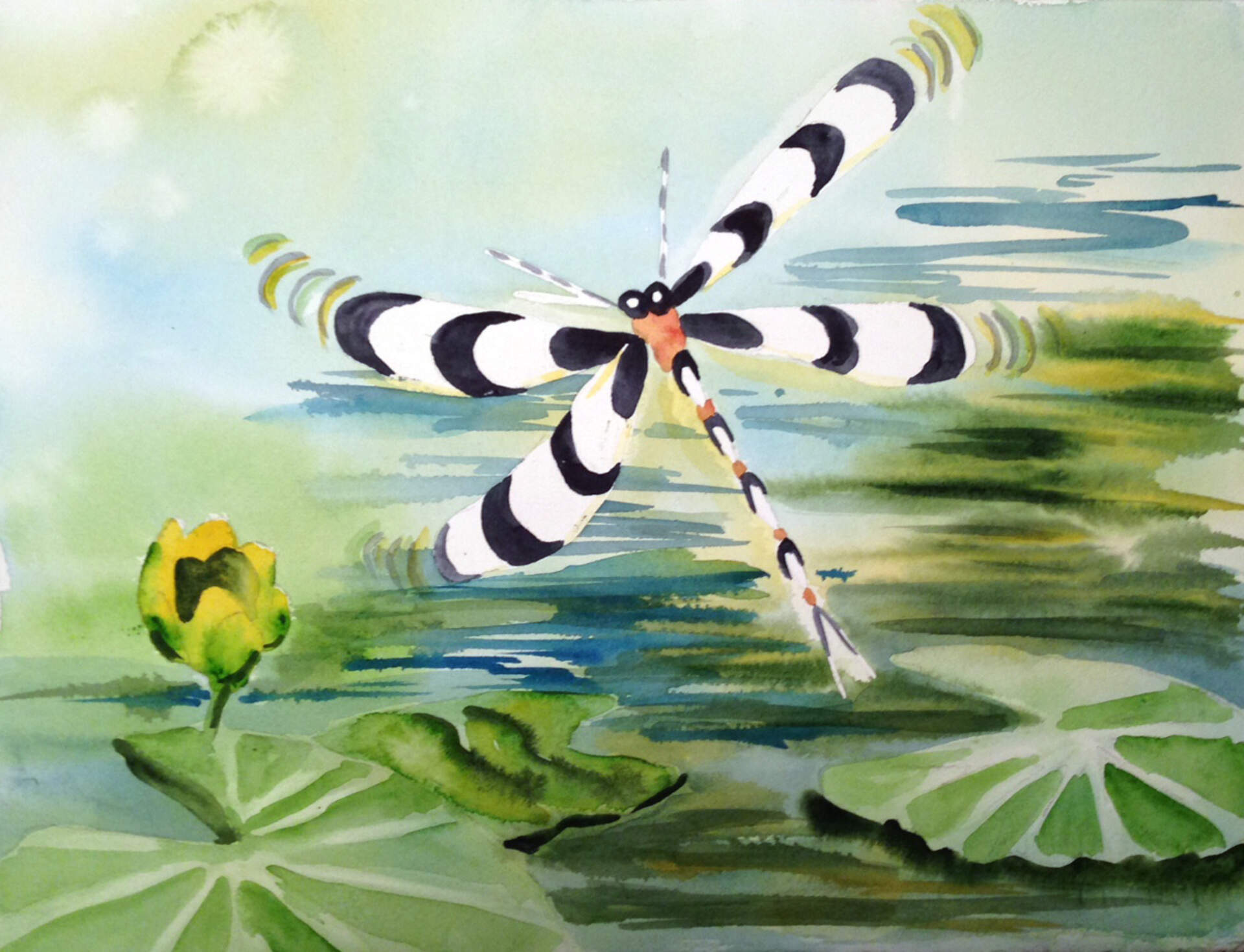 Interpretation of a detail from Charles E. Burchfield's Summer Afternoon