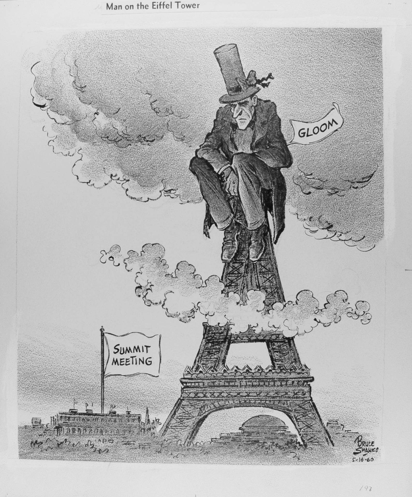 Man on the Eiffel Tower