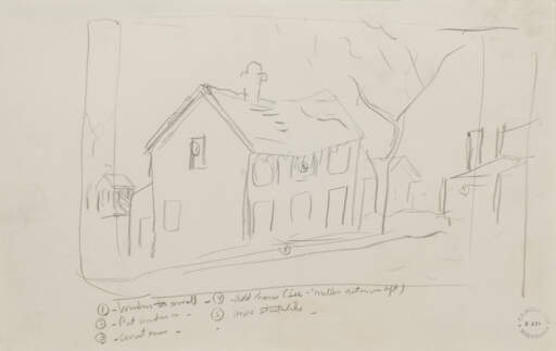 House with Sagging Roof Winter