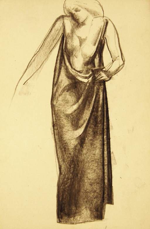 Draped Standing Female, Right Arm Extended