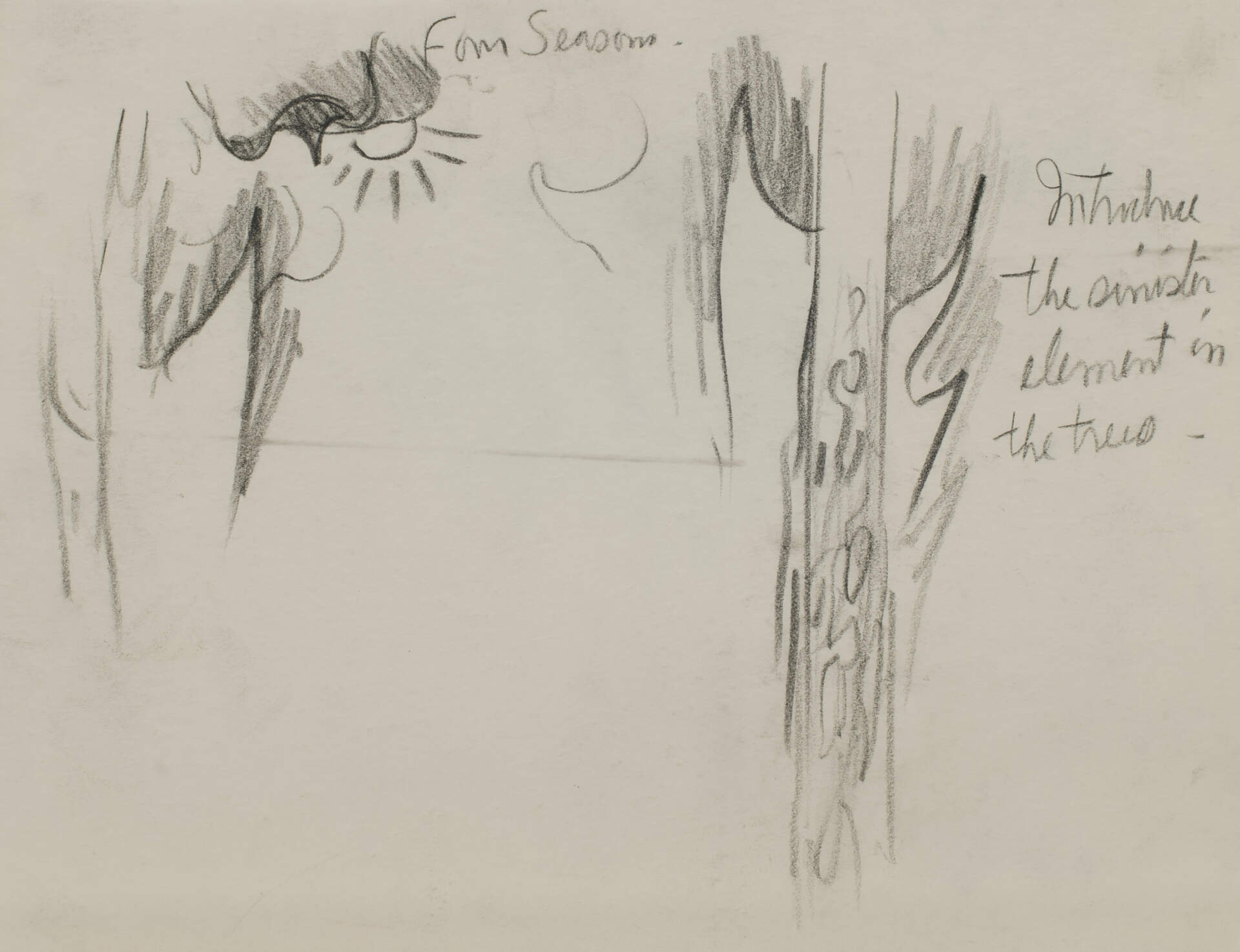 Study for The Four Seasons (Sinister Elements in Tree) 