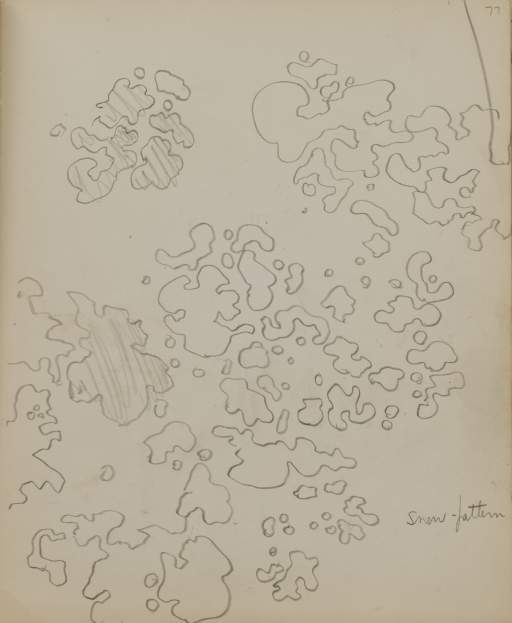 Untitled (sketch of a snow pattern)