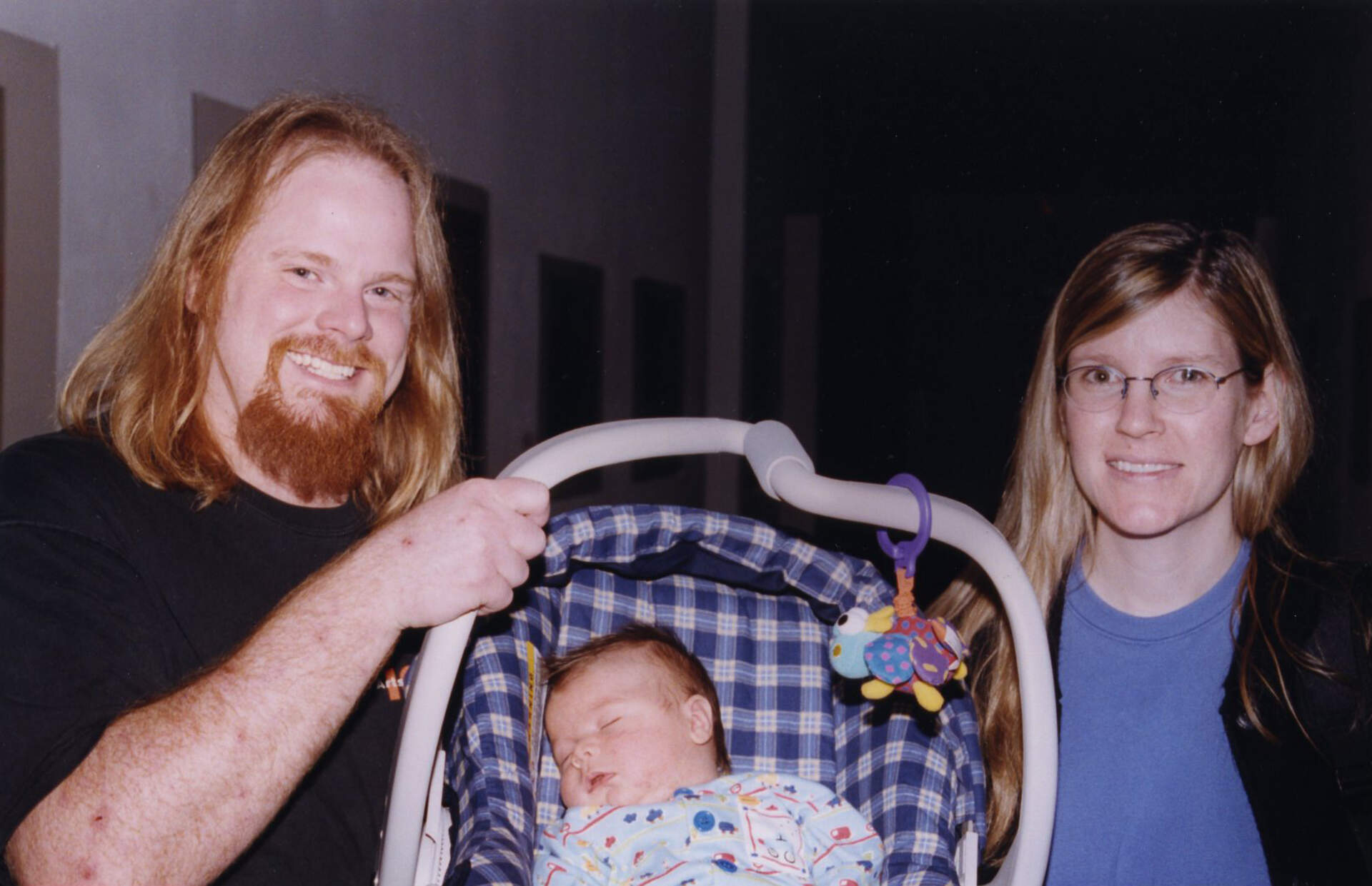 Andrew Deutsch and family at the opening of "Signals from the Electronic Cloud" opening