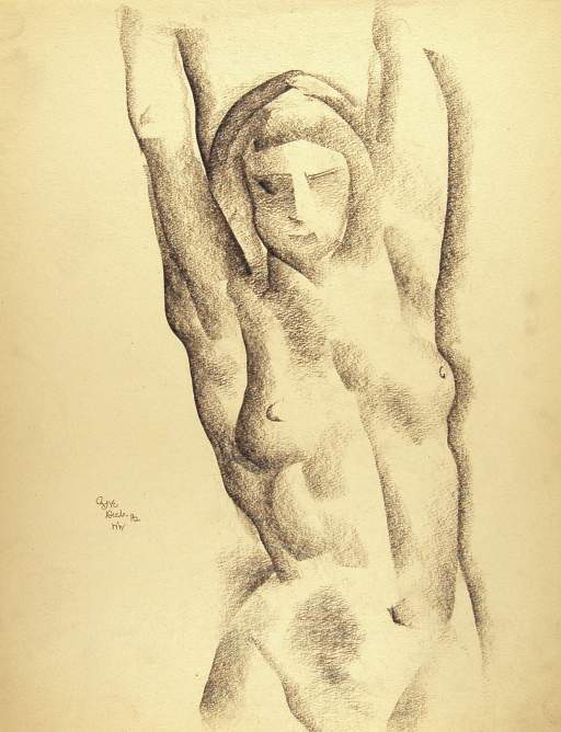 Female Nude with Arms Raised