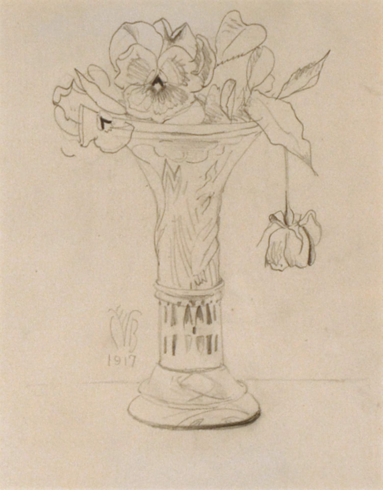 Pansies in a Vase