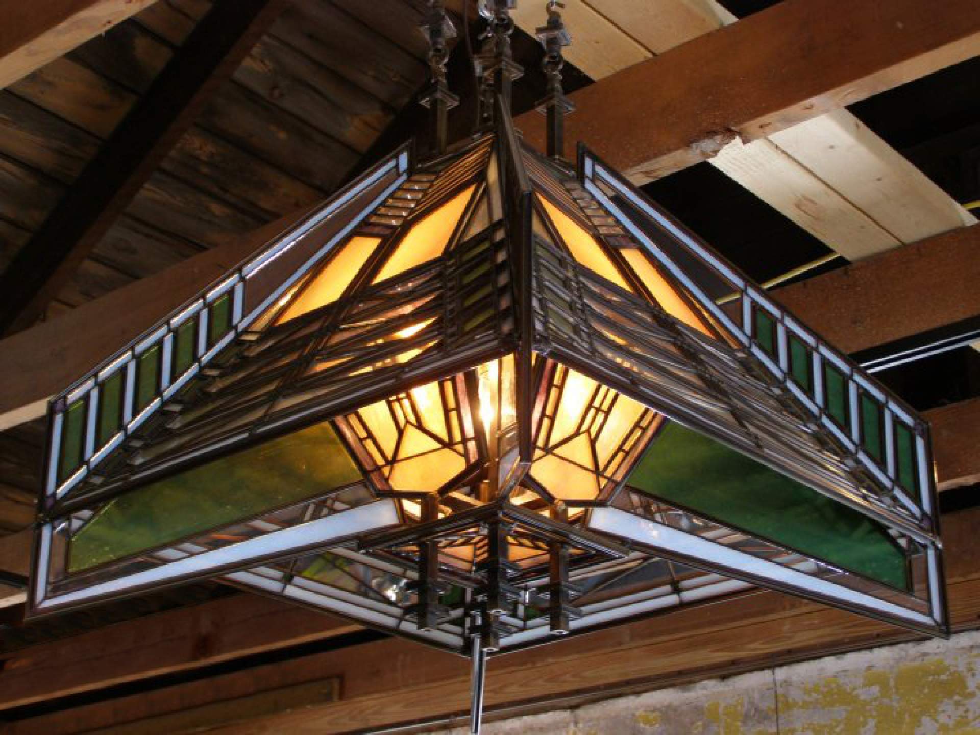Hanging Chandelier based on Frank Lloyd Wright's Dana Thomas House Butterfly Chandelier
