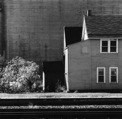 Houses by Grain Elevator, Republic Street, First Ward, Buffalo, New York