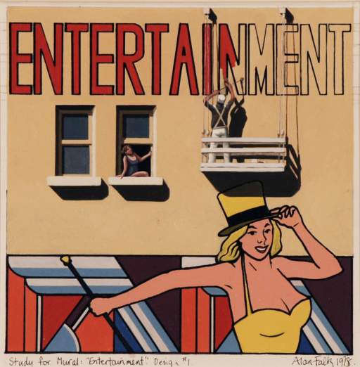 Study for Mural: Entertainment