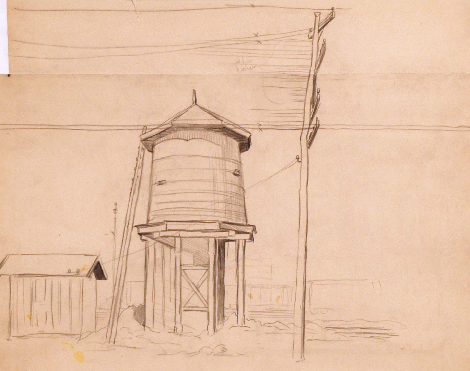 Watertower in Railroad Yard