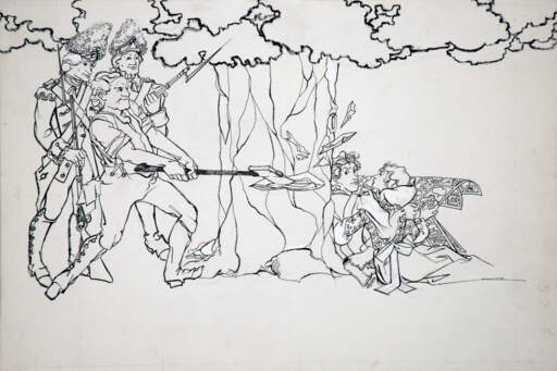 Untitled [Washington cutting down cherry tree]
