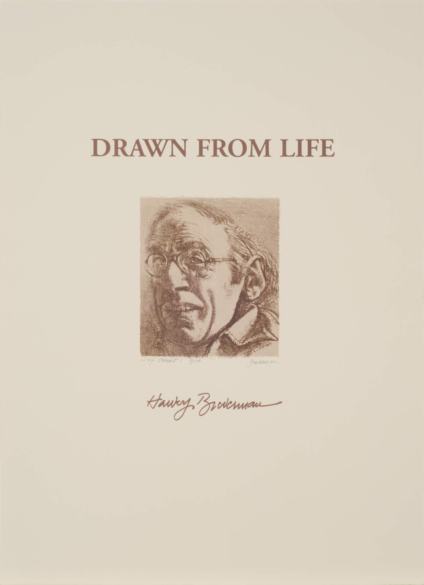 DRAWN FROM LIFE, (title page with self-portrait)