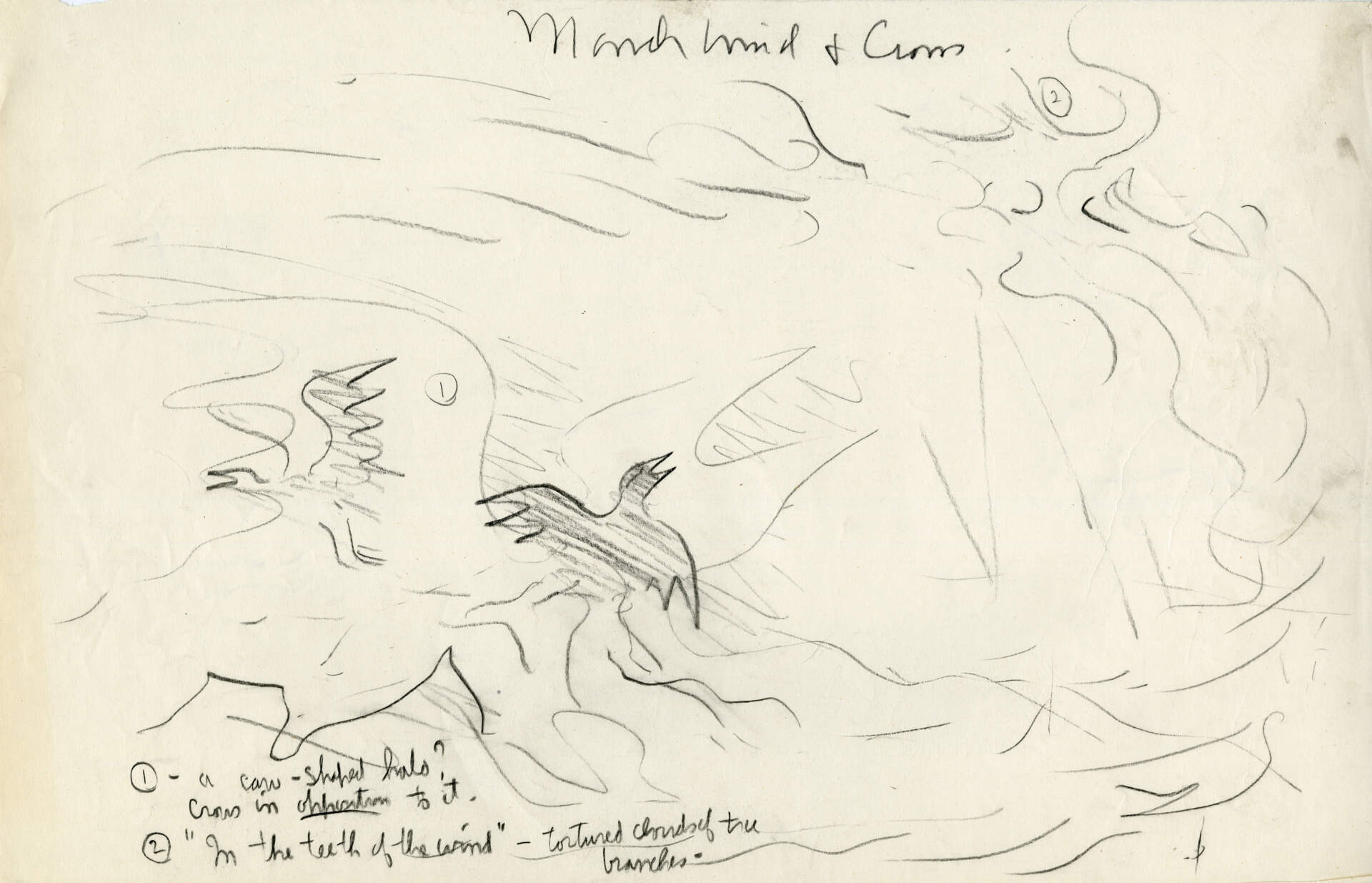 March Wind and Crows (Study for North Wind in March)