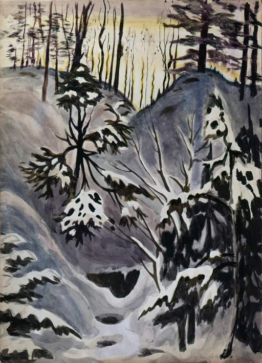 Pine-Hollow in Winter, also known as Snowy Gorge