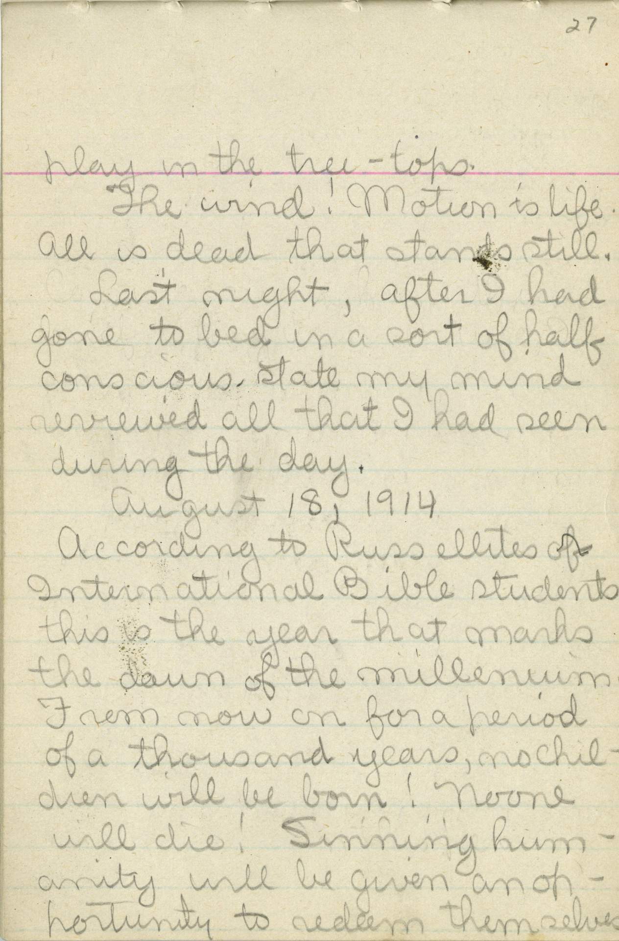 Untitled (Journal Page), Pg 27