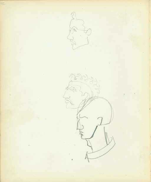 Untitled (male profile sketches)