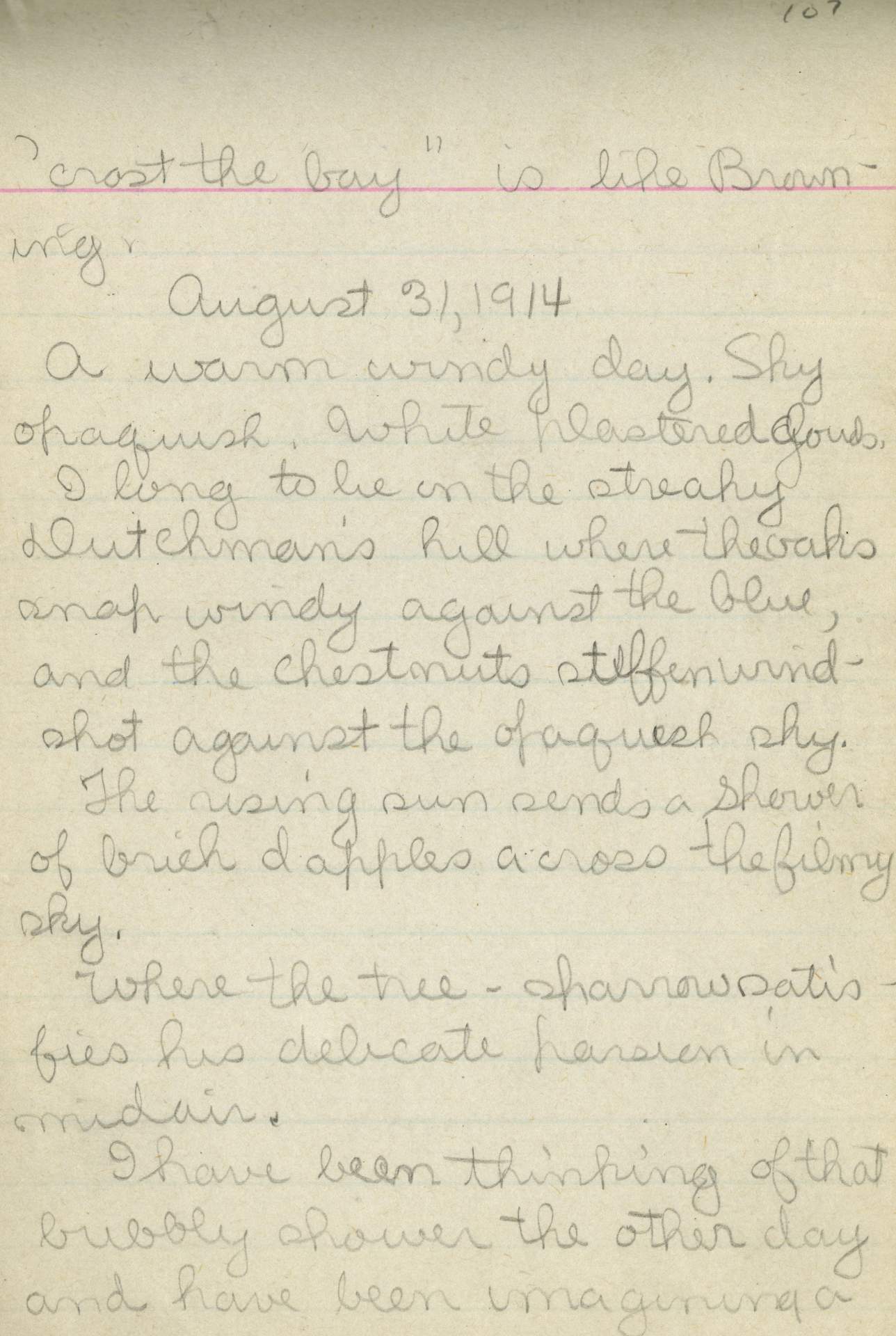 Untitled (Journal Page), Pg 107