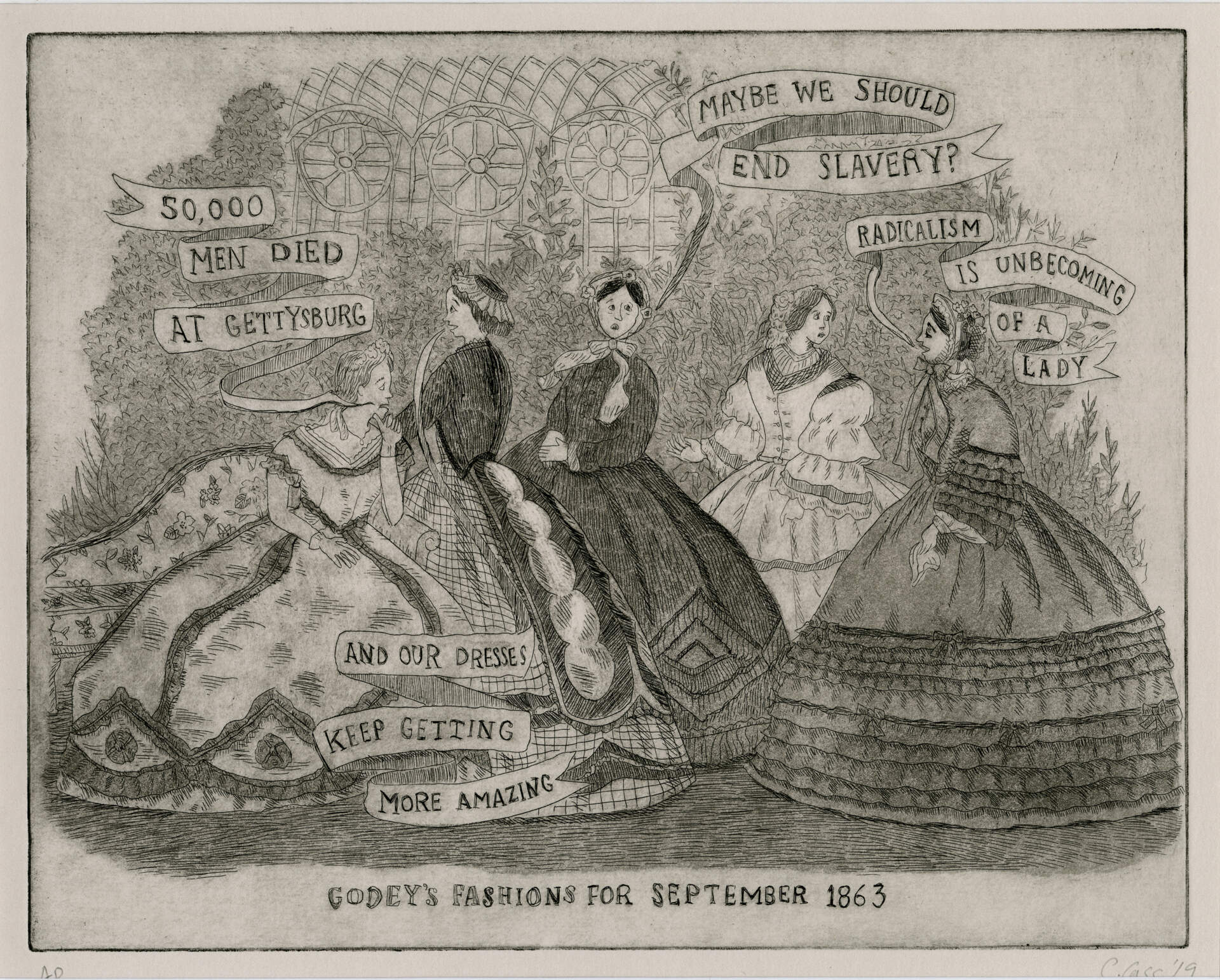 Godey&rsquo;s Fashions for September 1863