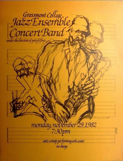 Grossmont College Jazz Ensemble Concert Band Graphic Design Poster