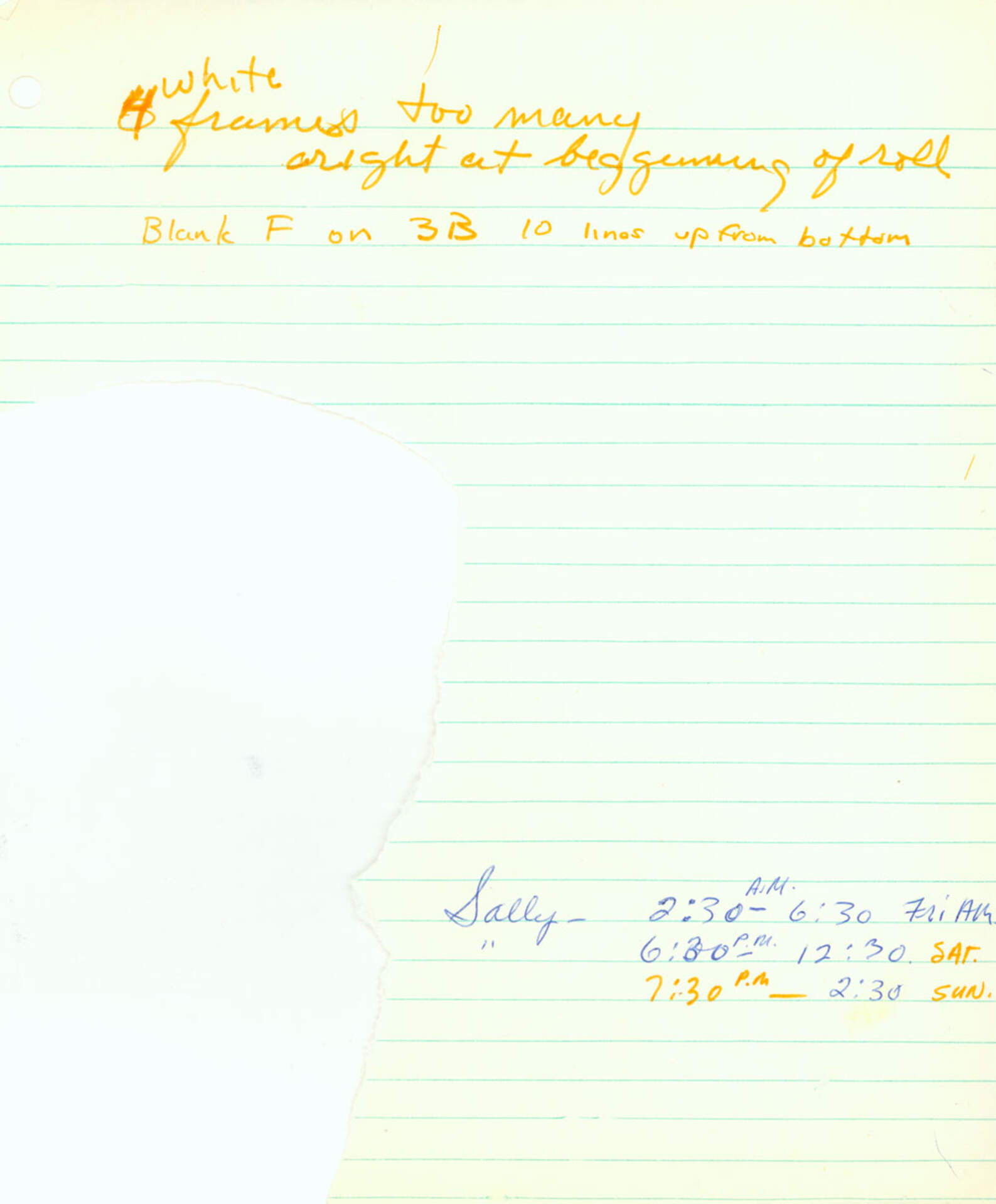 Untitled (Handwritten Notes)